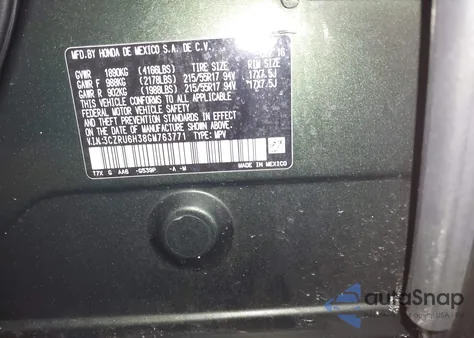 2016 Honda Hr-V Lx из США, поврежденный, VIN 3CZRU6H38GM763771